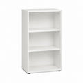 Bücherregal Weiß Spanplatte Rechteckig 40 x 30 x 106 cm mit 3 offenen Fächern