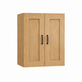 Kleiderschrank mit 2 Drehtüren Eiche Natur Spanplatte 120 x 52 x 180 cm