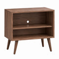 Nachttisch mit 2 offenen Fächern in Walnussoptik aus MDF rechteckig 50 x 40 x 60 cm