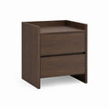 Nachttisch mit 2 Schubladen dunkelbraun Spanplatte rechteckig 45 x 40 x 60 cm
