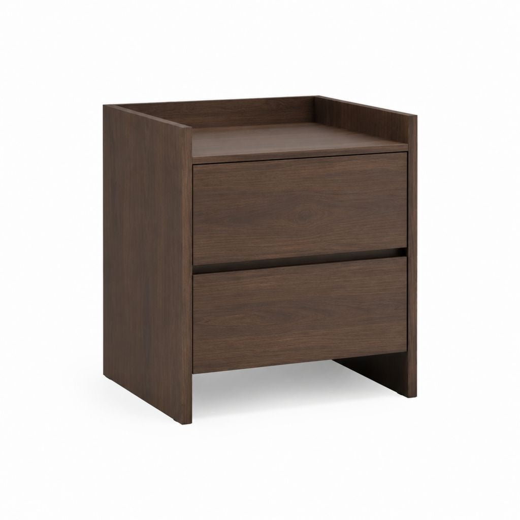 Nachttisch mit 2 Schubladen dunkelbraun Spanplatte rechteckig 45 x 40 x 60 cm
